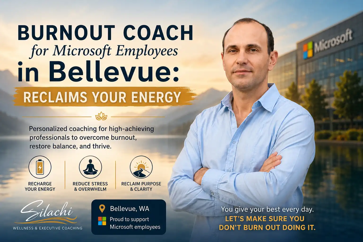 Burnout Coach for Microsoft Employees in Bellevue: Reclaims Your Energy