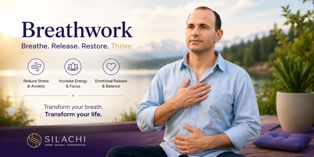 Alex Akselrod, breathwork and burnout recovery coach at Silachi in Bellevue, WA